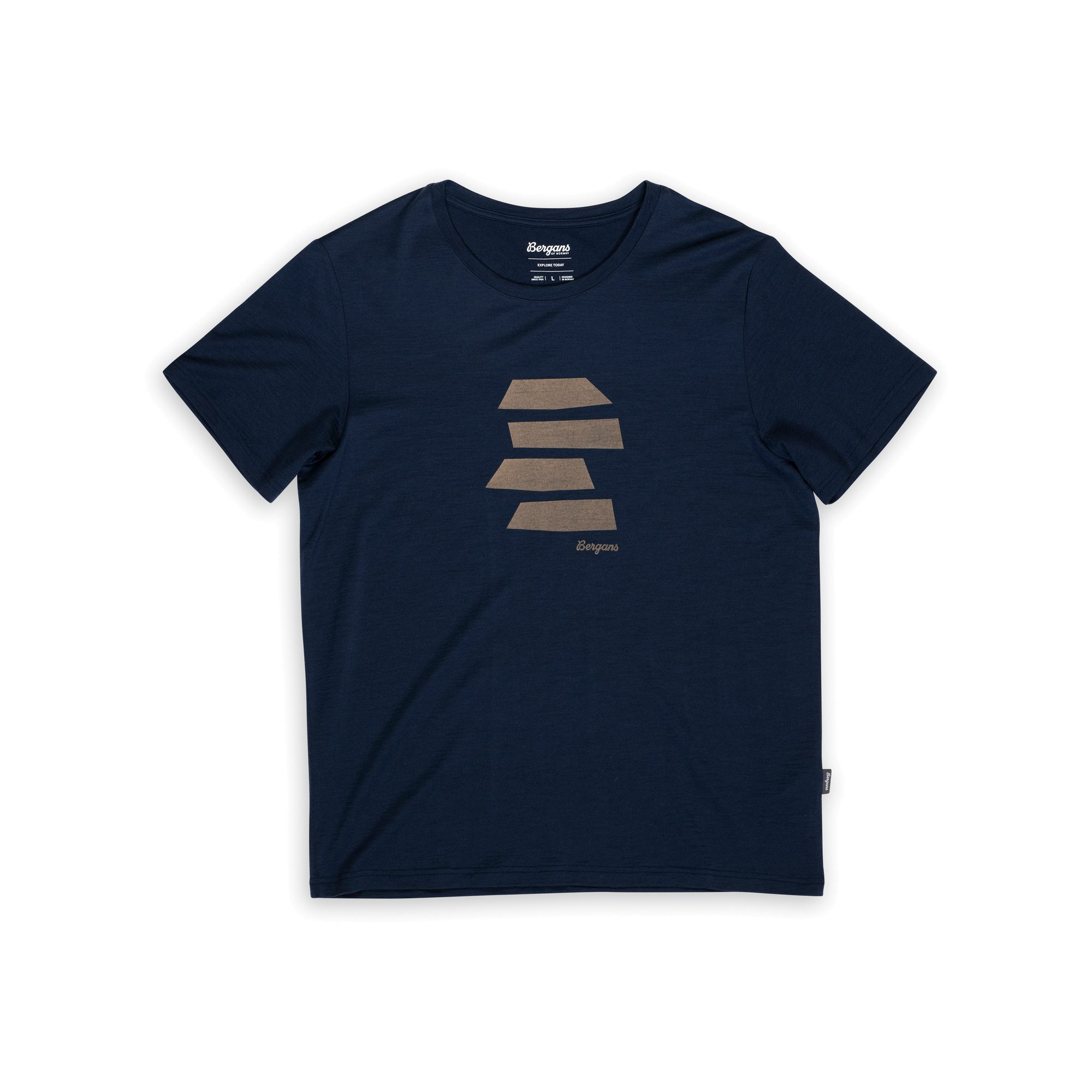 Bergans Rabot Mount Wool Tee Men L Blue