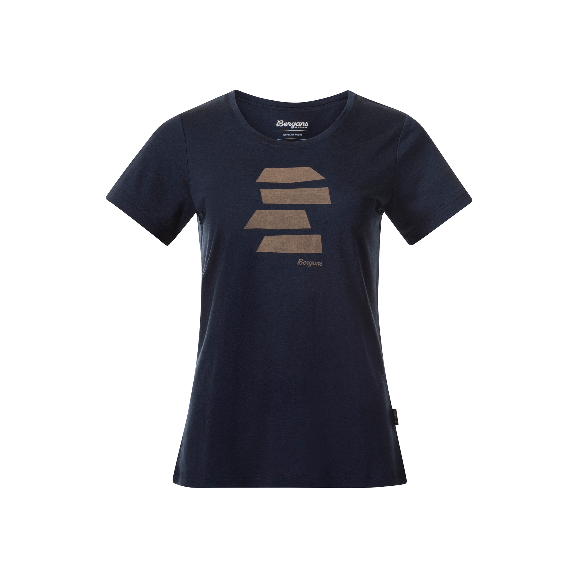 Bergans Rabot Mount Wool Tee Women S Blue